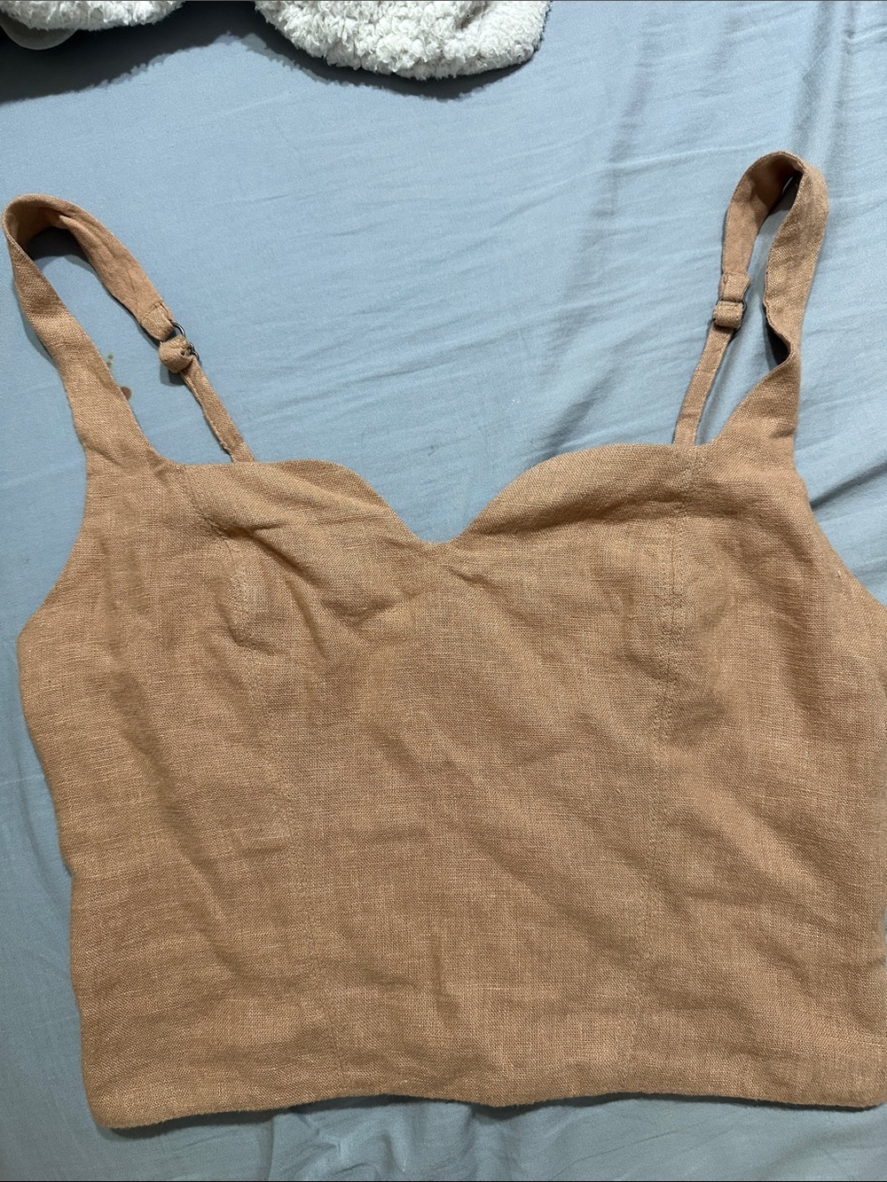 Abercrombie & Fitch Tan Linen-Blend Cami